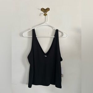 BP from Nordstrom black cropped ribbed tank Size XL NWT